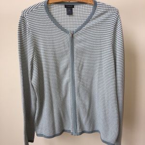 Ann Taylor Zip Up Sweater
